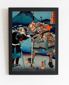 Régi grafika Japán Yamamoto Kansuke 1858vászon