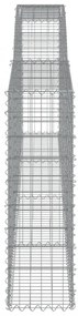 9 db íves horganyzott vas gabion kosár 400x30x100/120 cm