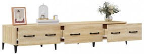 sonoma tölgy színű szerelt fa fali TV-szekrény 150x34,5x30 cm