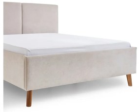 Bézs kárpitozott franciaágy ágyráccsal 140x200 cm Piano – Meise Möbel
