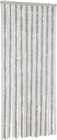 vidaXL világosszürke és fehér zsenília rovarfüggöny 90 x 220 cm