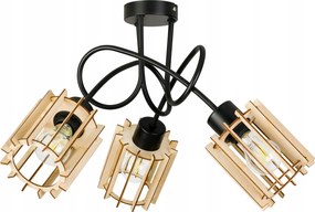 Mennyezeti Lámpa Függő CSillár Loft fa E27