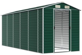 zöld horganyzott acél kerti fészer 191 x 470 x 198 cm