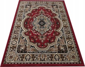 Szőnyeg 150x210 Szőtt Piros Nappaliba Klasszikus