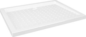 vidaXL fehér pettyes ABS zuhanytálca 90 x 70 x 4 cm