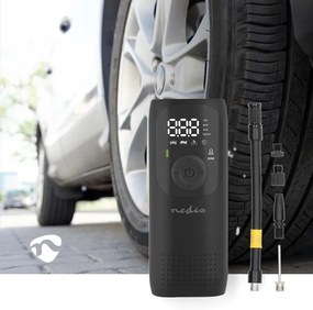 Nedis PAAC10BK - Digitális zsebkompresszor 4000 mAh 5V