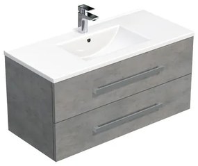 Naturel Cube Way Fürdőszobaszekrény mosdóval 100x53x46 cm beton matt CUBE461002BEMOD
