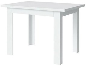 Asztal Boston 144Fehér, 77x75x110cm, Hosszabbíthatóság, Közepes sűrűségű farostlemez, Laminált forgácslap