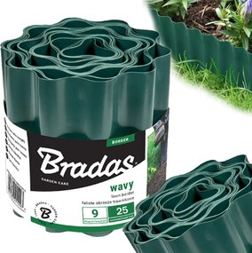 Hullámos Gyepszegély Kertbe Rózsafa Zöld Erős 9m x25cm Kerítés