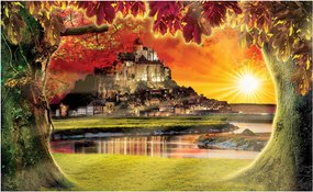 Fotótapéta Középkori kastély Őszi vinil 368x254 +ragasztó