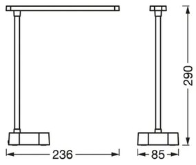 Ledvance - LED Dimmelhető érintős asztali lámpa PANAN LED/5,2W/5V 1200mAh