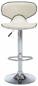323647 Bar Stools 2 pcs Cream Faux Leather