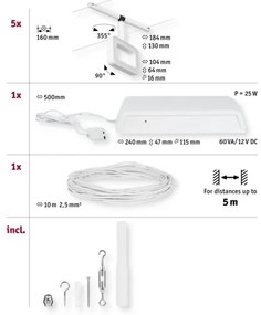 Paulmann 94483 - 5x4,8W LED FRAME spotlámpa 230V fehér készlet