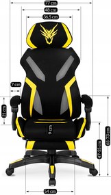 Gaming forgószék fekete/sárga színben. MAXIMO