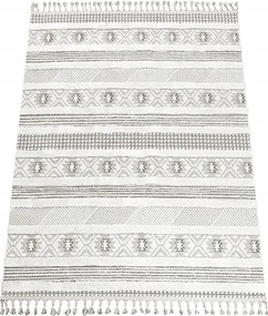 Szőnyeg 200x290 Boho Nappali Hálószoba Fehér Berber