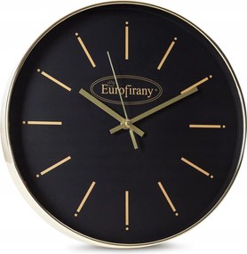 Nagyméretű falióra Eurofirany 30 cm fekete klasszikus hálószoba nappaliba