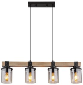 Globo 15555-4H - Csillár zsinóron LILA 4xE27/60W/230V