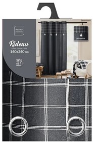 Antracitszürke pamutkeverék függöny 140x240 cm Everest – douceur d'intérieur