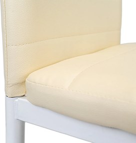 Tino NOVA Étkezőszék bézs textilbőr + fém