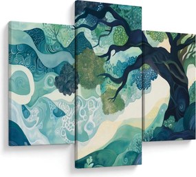 Kép – Az életfa zöld lombkoronája (90x60 cm)