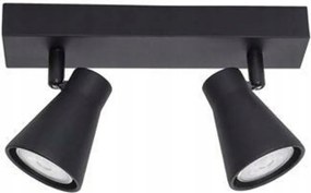 Nova Luce spotlámpa Dublin fekete fém GU10 2x10W 230V IP20 izzó nélkül