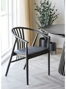 Agustin étkezőszék, bükkfa PU üléssel, fekete