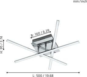 Eglo 55707 - LED mennyezeti lámpatest 3xLED/3,5W/230V