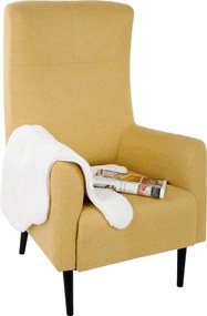 Füles fotel, sárga/fekete, SAMY