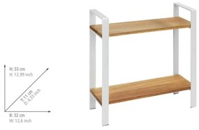 WENKO 53024100 - LOUISA polc 32x33 cm fehér/barna