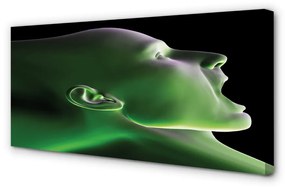 Canvas képek A fej ember zöld fény 120x60 cm