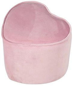 Világos rózsaszín bársony gyerek puff Lil Sofa – Roba