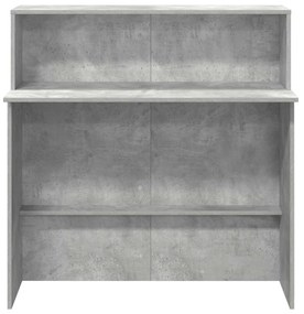 recepciós pult betonszürke 100x50x103,5 cm szerelt fa