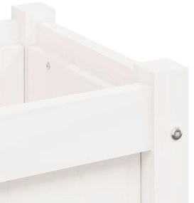 vidaXL 2 db fehér tömör fenyő kerti virágláda lábakkal