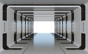 Fotótapéta - 3D ezüst alagút (152,5x104 cm)