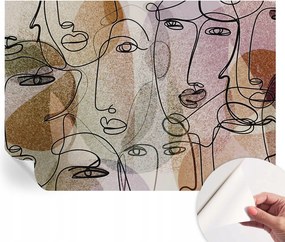 Fotótapéta Fali tapéta Hálószobába és Nappaliba Lineáris arcok 208x146 cm