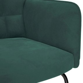 sötétzöld bársony hintaszék ülőkével