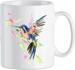 Bögre színes madár mintás Kanári kerámia 330 ml