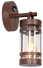 Kültéri fali lámpa rozsdabarna IP44 mozgásérzékelővel - Ruben