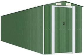 vidaXL zöld horganyzott acél kerti fészer 192x938x223 cm