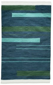 Marlin sötétkék kétoldalas kültéri szőnyeg újrahasznosított műanyagból, 90 x 150 cm - Green Decore
