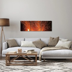 A tűz képe (órával) (90x30 cm)