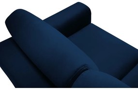 Kék bársony kinyitható tárolóhelyes kanapé 235 cm Kyoto – Cosmopolitan Design