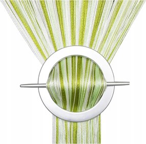 Függöny Spagetti Függöny 150x180 magasság spagetti zöld szeledin fehér