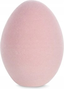 Húsvéti tojás figura 7x7x10 cm, meszes bevonattal, rózsaszín