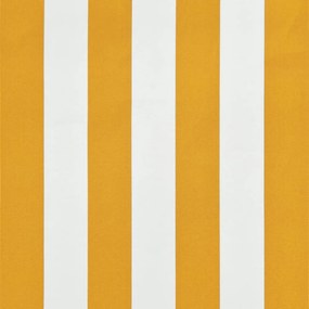 feltekerhető sárga és fehér napellenző 300 x 150 cm