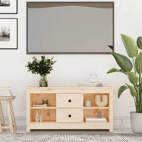 Tömör fenyőfa tv-szekrény 103 x 36,5 x 52 cm