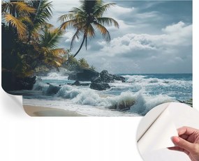 Öntapadós tapéta Divatos 3D fali ragasztó Egzotikus tengerpart 416x254 cm