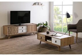 Java barna-fehér TV-állvány - Marckeric