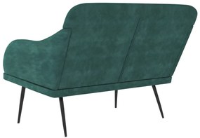 vidaXL sötétzöld bársonypad 110 x 76 x 80 cm