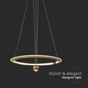 LED Csillár zsinóron LED/45W/230V 3000K átm. 62 cm arany